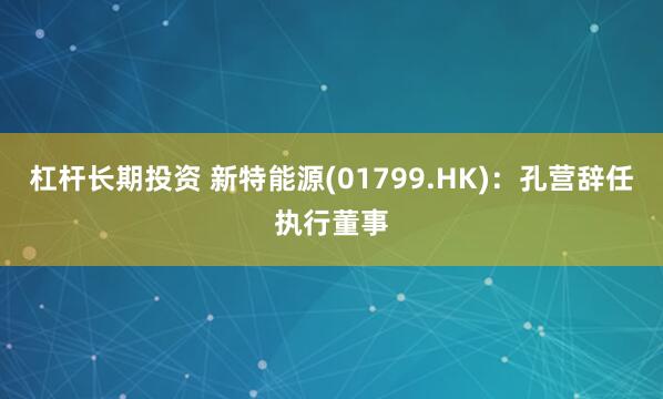 杠杆长期投资 新特能源(01799.HK)：孔营辞任执行董事