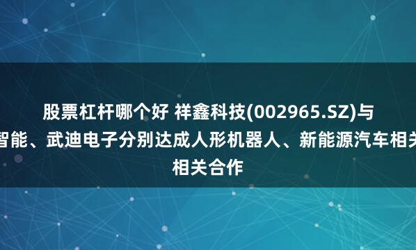 股票杠杆哪个好 祥鑫科技(002965.SZ)与三度智能、武迪电子分别达成人形机器人、新能源汽车相关合作