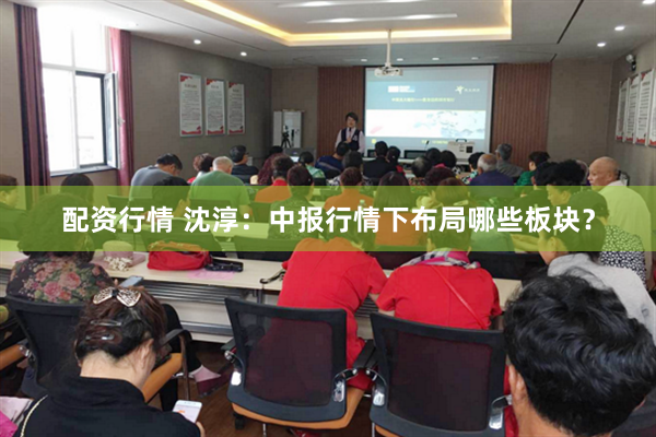 配资行情 沈淳：中报行情下布局哪些板块？